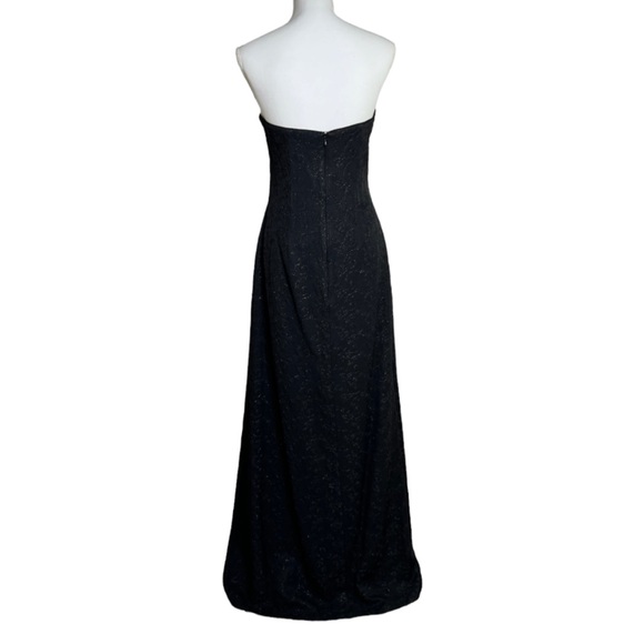 Vintage Jessica McClintock Black Maxi Dress Y2K Strapless Holiday NYE SZ 12 - Picture 2 of 15